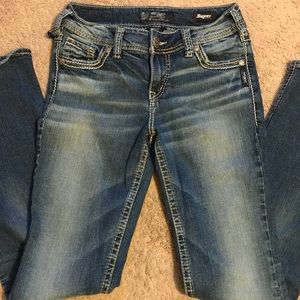 Silver suki super stretch bootcut jean. Size 27